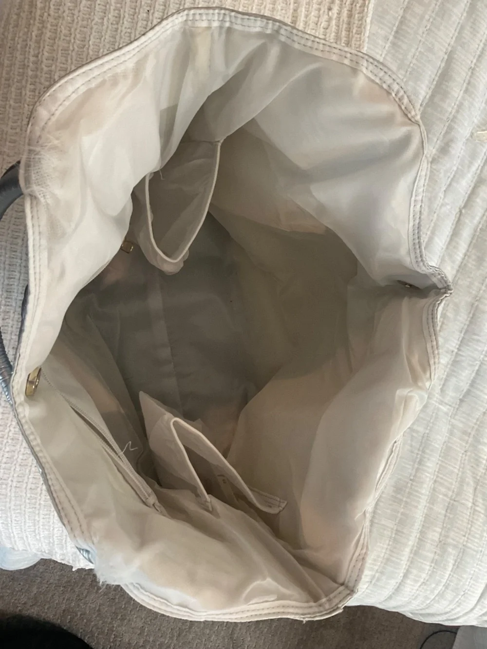 Silver Metallic Tote